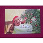 Новогодняя открытка. Финляндия. Чистая.