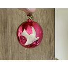 Елочная игрушка шар с выпуклым рисунком Голубь Мира Культигрушка Ленинград СССР