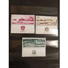 1969 Израиль корабли морской флот порты полная серия чистые клей лёгкие наклейки (4-9)