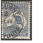 Австралия. Кенгуру на фоне карты.1913г. Mi#7.