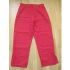 Капри льняные красные