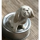 Статуэтка фарфоровая ЛФЗ СССР миниатюра СОБАЧКА ОТЛИЧНАЯ