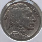 США 5 центов 1937 г. D. Бизон. В холдере