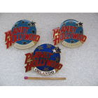 Набор знаков. Сеть ресторанов США "Планета Голливуд". Сан Антонио, Орландо, Индианаполис. тяжёлые.