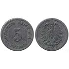YS: Германия, Рейх, 5 пфеннигов 1874F, KM# 3 (2)