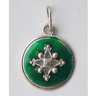 Кулон, диаметр 2,5 см. Металлический с ушком для цепочки. Не использован.