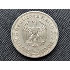 5 рейхсмарок 1935 Третий рейх! Рейхспрезидент Германии Пауль фон Гинденбург! Серебро 13,88 грамма 900 пробы! ВОЗМОЖЕН ОБМЕН!