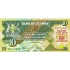 Уганда 10 шиллингов образца 1987 года UNC p28