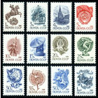 Марки СССР 1988 год.  6013-6024. Стандартный выпуск(металлография на мел.бумаге). Серия из 12 марок.