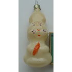 Ёлочная игрушка. Заяц с морковкой.