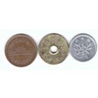 Япония набор 3 монеты