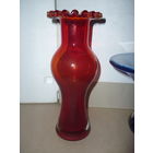 Ваза СССР 70-ые Красное Стекло