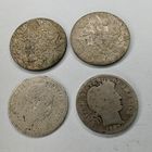 Серебряная Монета 10 грошей 1840 г.2 шт. 10 крейцеров 1870 г. 1 дайм 1907 г.  Одним лотом 4 монеты. С рубля