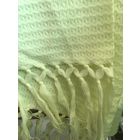 Шаль винтаж СССР с кистями 48 х 180 яркая лимонная синтетика