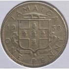Ямайка 1 пенни 1958 г. В холдере