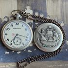 Старт с 1 Рубля !!! СССР Карманные часы Молния Корабль Рабочие