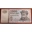 Венгрия 2000 форинтов 2007 года. Серия СА. Более редкий год. Состояние аUNC+!