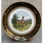 Охотничья фарфоровая тарелка Eschenbach Bavaria. Косуля . Германия 23.5 см.
