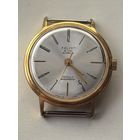 ПОЛЕТ де ЛЮКС. автоподзавод.. 29 камней. Часы мужские позолоченные Au20..СССР . (Часы на ходу)