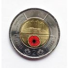 Канада. 2 доллара 2025 г. Карл III. Могила неизвестного солдата.