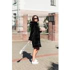 Пальто Мехофф женское 48 L черное натуральный мех