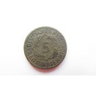 Германия 5    пфеннигов 1924 А (Rentenpf---nig )