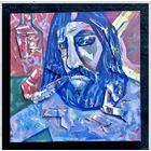 Акулов В.И. "Распутин", 2019г. Холст акрил. Размер 40/40 см.