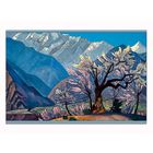 Открытка. Весна. Люди. Мужчины. Лучники. Пейзаж. Худож. Н.Рерих (чистая)