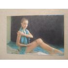 Карманный календарик. Девушка.1993 год