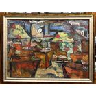 Малишевский А.А;1968г."В цеху на Тракторном"50х70 см;к/м