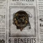 Накладка голова льва, позолоченная старинная.