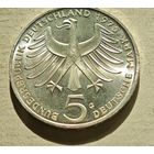 1975 год серебро 5 марок Германия