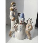 Фарфоровая Статуэтка СССР Снеговик (Зимний дворик) Полонное