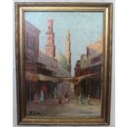 Картина городской пейзаж "Каир".  Известная русская художница