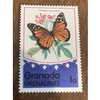 Гренада 1975. Бабочки. Danaus glippus. Марка из серии