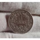 1 марка 1915 год Германия м.д. А Серебро
