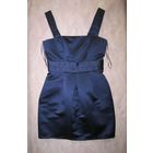 Атласное Мини-платье "фонарик" Closet с карманами, р.44. НОВОЕ.