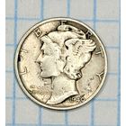 С 1 РУБЛЯ! МОНЕТА 1 ДАЙМ ( 10 ЦЕНТОВ) 1940 ГОД США СЕРЕБРО