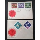 Польша 1964 Три КПД с полной серией марок "Летние Олимпийские игры в Токио" (спецгашение) Mi.1514-1521 каталог 6.50 евро