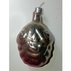 Ёлочная игрушка  -  Маска  . СССР  . Стекло .