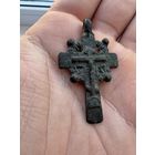 Крестик нательный старинный "Штурвал""