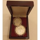 Футляр для 2 монет с капсулами 37.00 mm и 45.00 mm деревянный