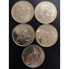 Коста-Рика, 50 колонов комплект из 5 монет.