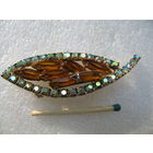 Брошь винтажная ЧССР. "Лист"