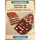 Планшет. Кассета. Монетный Бокс (BOX) Leuchtturm (Лейхтурм) с квадратными ячейками на 20 монет 50х50 мм. MB20M Германия.