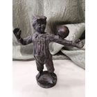 Статуэтка ЮНЫЙ ФУДБОЛИСТ. Бронза/латунь. 11см.336гр.