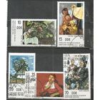 ГДР. Живопись в Берлинском Национальном музее. 1974г. Mi#2001-05. Серия с СГ.