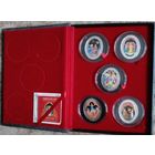 Комплект серебрянных монет 20 рублей 2009 г.Сказки Пушкина.5х20руб.Серебро.