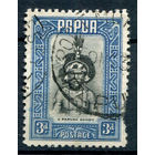 Британские колонии - Папуа - 1932г. - жизнь в Папуа, ландшафты, мотивы, 3 Р - 1 марка - гашёная с повреждением перфорации справа [Mi 83]. #3-WB-70-A-1