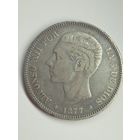 Испания. 5 песет 1877 год